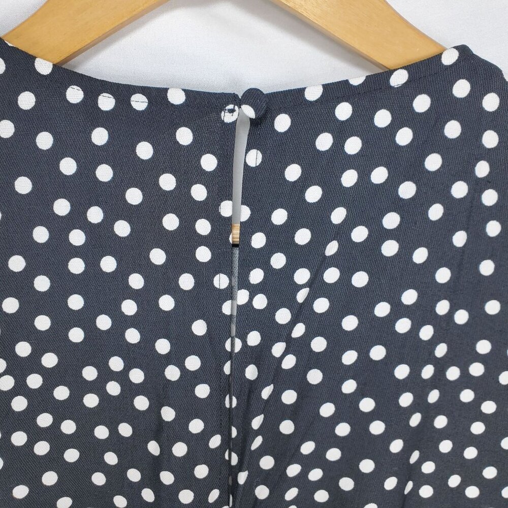 Paris Atelier & Other Stories Women's Black Mini Dress Polka Dot Size 8 (C-7) - Picture 10 of 16